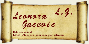 Leonora Gačević vizit kartica